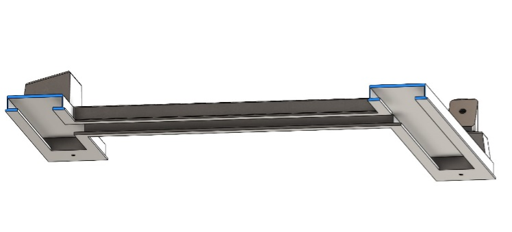 Fig. 43 – Vista in sezione del modello finale della base